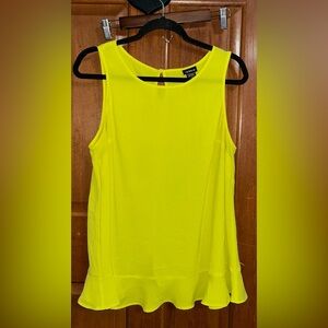 Torrid‎ Size 0 (12)  Neon Yellow Sheer Sleeveless Tank Top